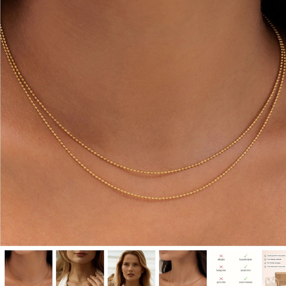Gold chômer necklace ATOLEA